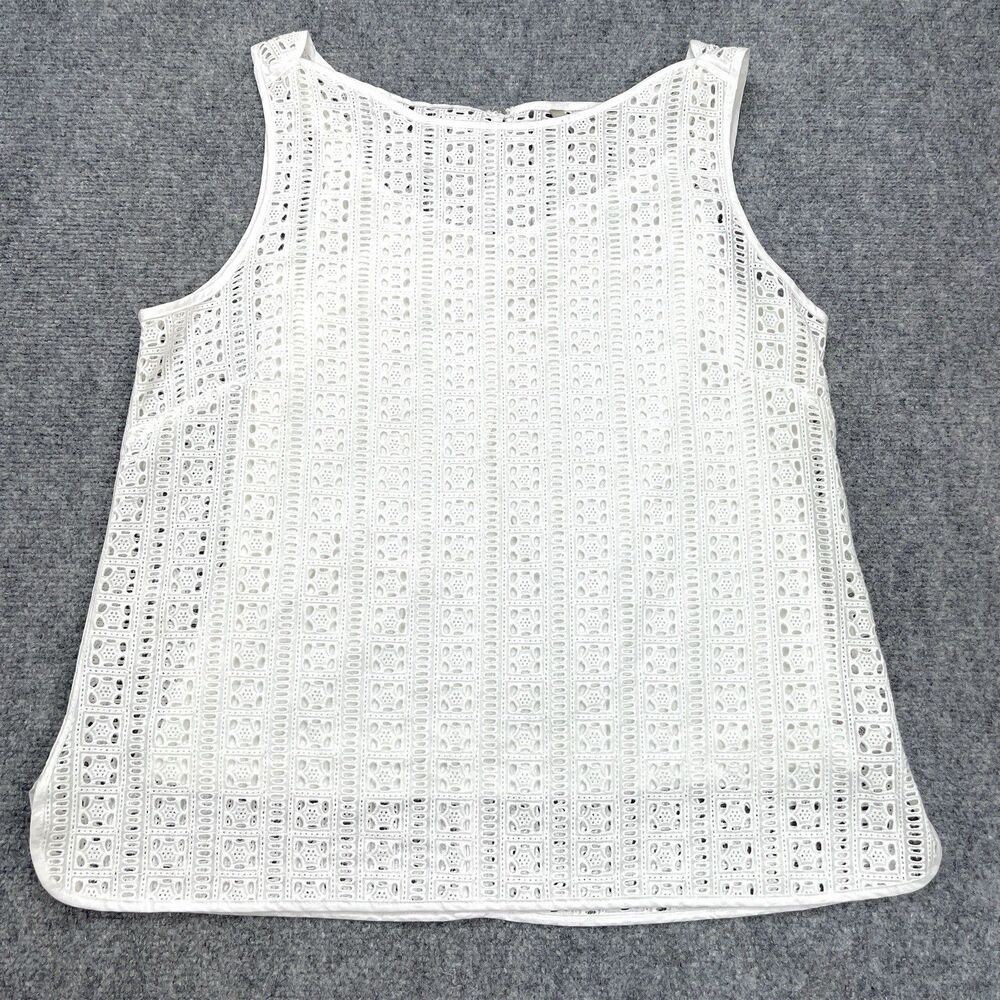 Banana Republic Lace Camisole Tank Top Womens XL Adjustable Snap In Cami White